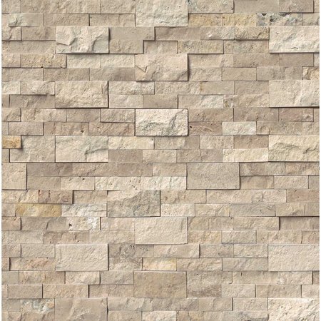 MSI Peninsula Cream Corner Stacked Stone 9" X 19.5" Natural Manufactured Stone Wall Cement Tile ZOR-PNL-0005